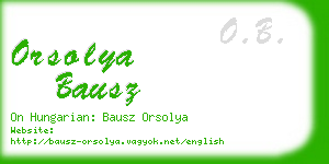 orsolya bausz business card